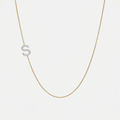 Diamond Asymmetrical Initial Necklace